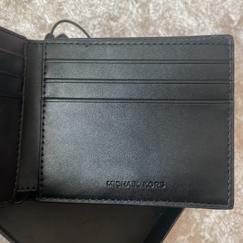 Brand New Michael Kors Jet Set Men’s Slim Billfold Brown & Black Logo Wallet - Picture 9 of 15
